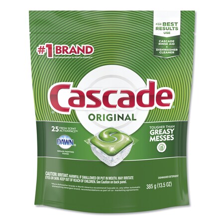 Cascade ActionPacs, Fresh Scent, 13.5 oz Bag, PK125 80675
